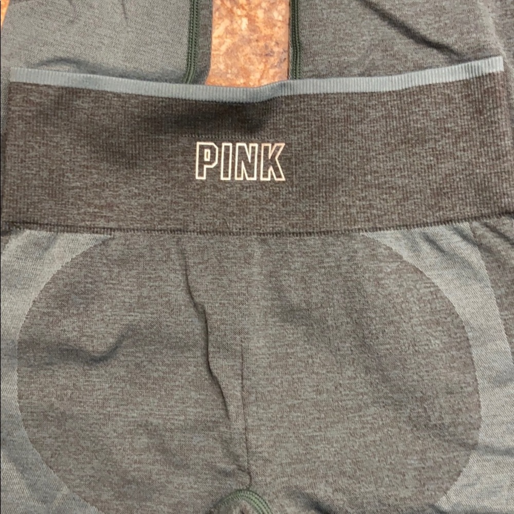 PINK set forest green sports bra/leggings